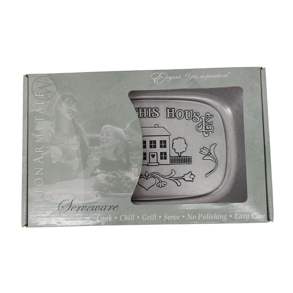 Wilton Armetale Pewter Serveware Bless This House NIB